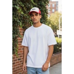 Y2K Mosimo Red White Spellout Adjustable Flex Hat Cap Adult One Size